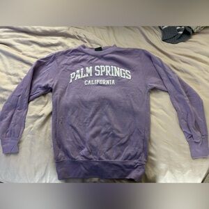 PALM SPRINGS PURPLE BUBBLE LETTER CREW